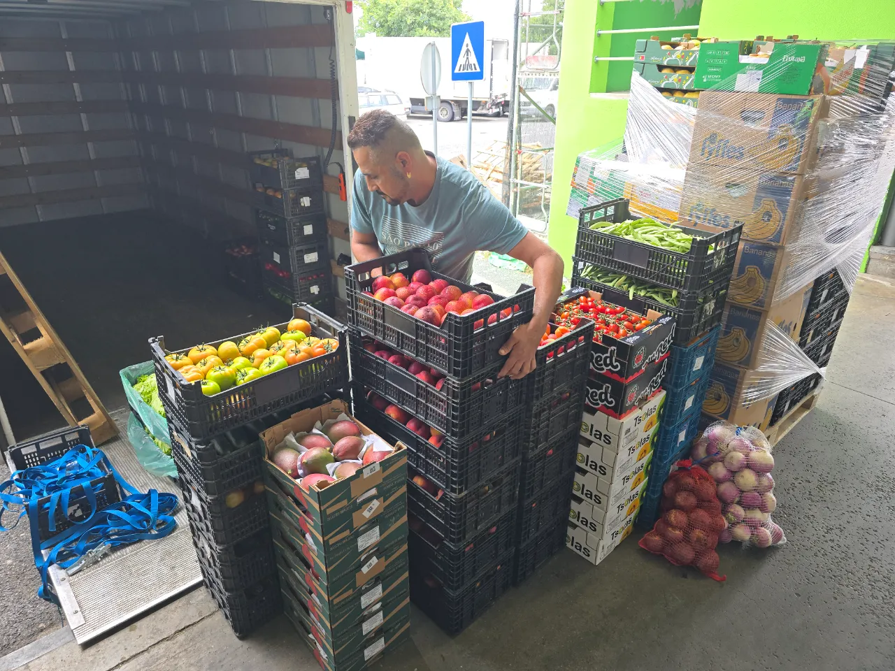 Fresh selection process at dawn